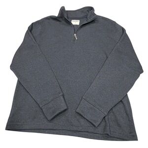 Old Navy Sweater-Fleece Mock-Neck Quarter-Zip Sweatshirt Navy Blue Size XL